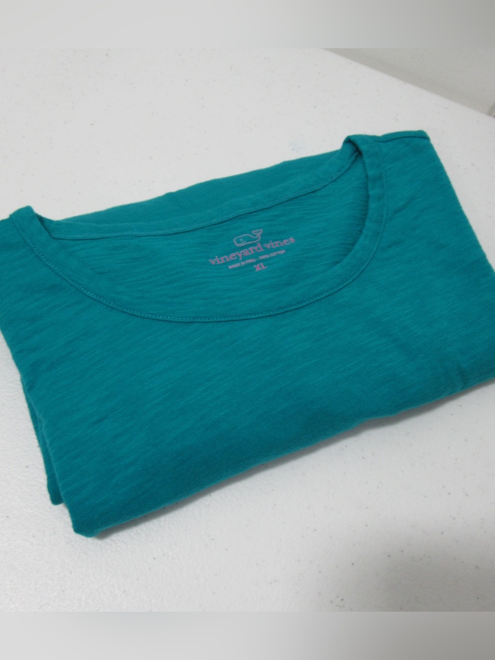 Vineyard Vines Teal Long Sleeve Crewneck Whale Tee Shirt Size XL - Picture 10 of 10